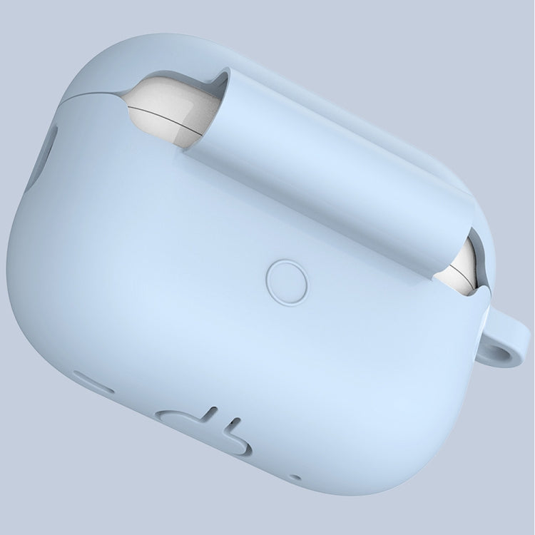 For Apple AirPods Pro 2 2022 ENKAY Thickened Silicone Protective Case with Keychain(Light Blue) - HoMEdemic™ 