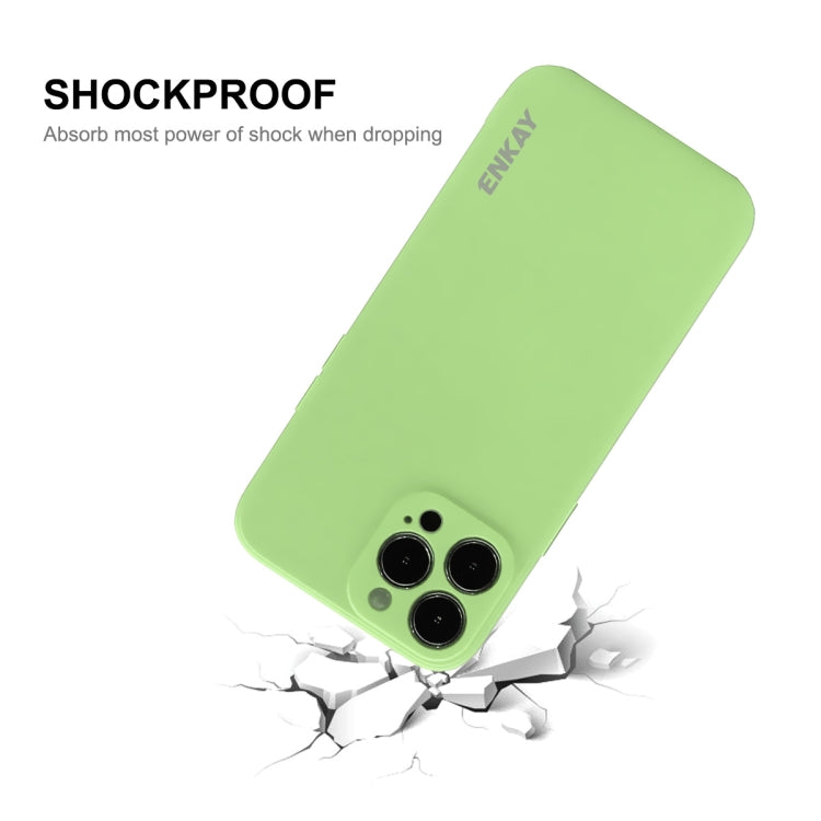For iPhone 14 ENKAY Liquid Silicone Shockproof Soft Phone Case(Dark Blue) - HoMEdemic™ 
