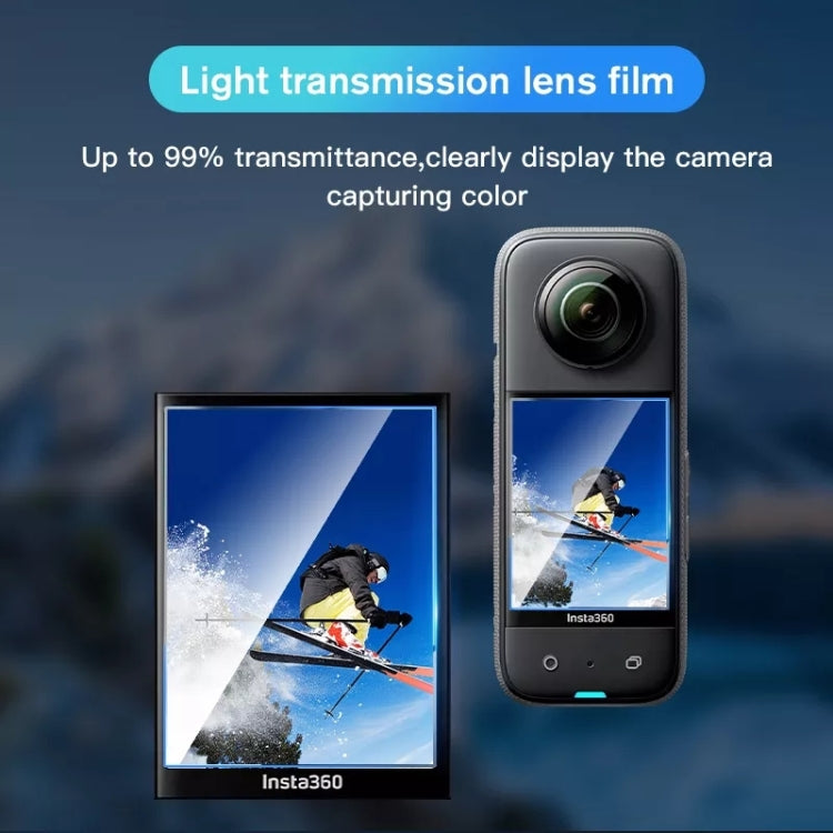 For Insta360 X3 2pcs Transparent HD Curved Protective Film - HoMEdemic™ 