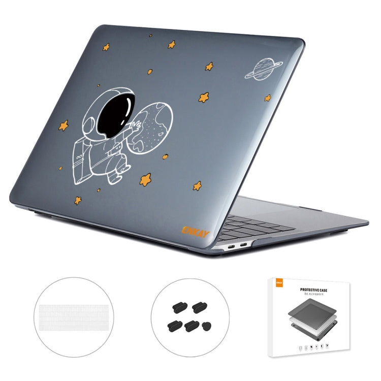 For MacBook Pro 13.3 A1708 ENKAY Hat-Prince 3 in 1 Spaceman Pattern Laotop Protective Crystal Case with TPU Keyboard Film / Anti-dust Plugs, Version:US(Spaceman No.5) - HoMEdemic™ 