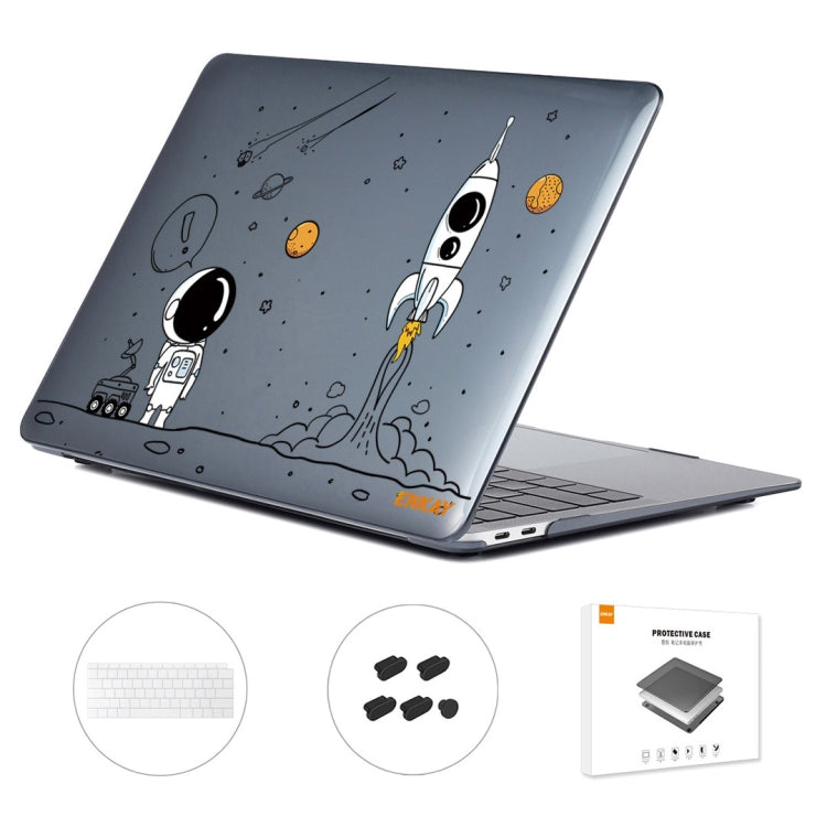 For MacBook Air 13.3 2018 A1932 ENKAY Hat-Prince 3 in 1 Spaceman Pattern Laotop Protective Crystal Case with TPU Keyboard Film / Anti-dust Plugs, Version:US(Spaceman No.1) - HoMEdemic™ 