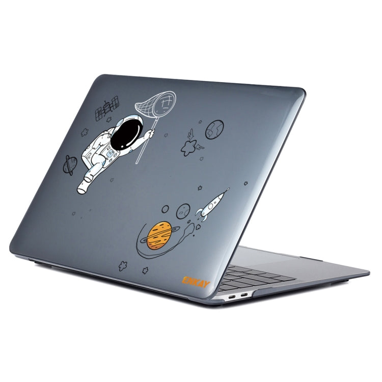 For MacBook Air 13.3 2018 A1932 ENKAY Hat-Prince 3 in 1 Spaceman Pattern Laotop Protective Crystal Case with TPU Keyboard Film / Anti-dust Plugs, Version:US(Spaceman No.2) - HoMEdemic™ 