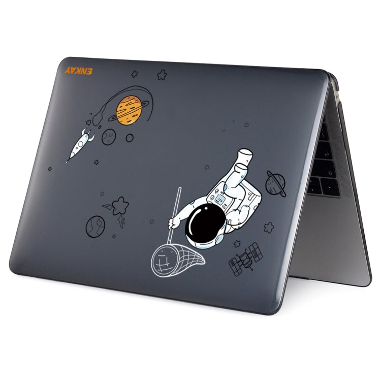 For MacBook Air 13.3 2018 A1932 ENKAY Hat-Prince 3 in 1 Spaceman Pattern Laotop Protective Crystal Case with TPU Keyboard Film / Anti-dust Plugs, Version:US(Spaceman No.2) - HoMEdemic™ 