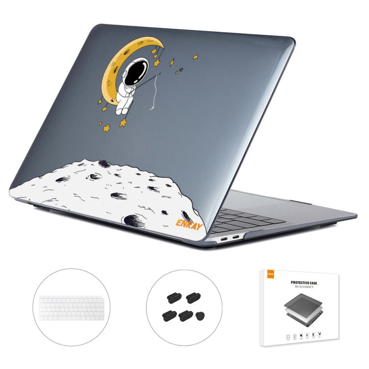 For MacBook Air 13.3 2018 A1932 ENKAY Hat-Prince 3 in 1 Spaceman Pattern Laotop Protective Crystal Case with TPU Keyboard Film / Anti-dust Plugs, Version:US(Spaceman No.3) - HoMEdemic™ 