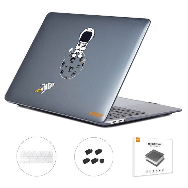 For MacBook Air 13.3 2018 A1932 ENKAY Hat-Prince 3 in 1 Spaceman Pattern Laotop Protective Crystal Case with TPU Keyboard Film / Anti-dust Plugs, Version:US(Spaceman No.4) - HoMEdemic™ 