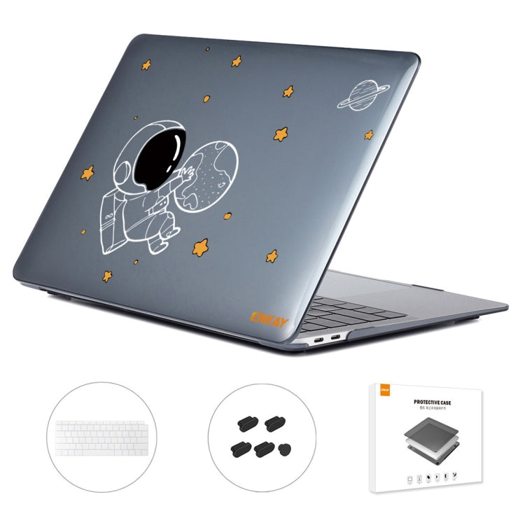 For MacBook Air 13.3 2018 A1932 ENKAY Hat-Prince 3 in 1 Spaceman Pattern Laotop Protective Crystal Case with TPU Keyboard Film / Anti-dust Plugs, Version:US(Spaceman No.5) - HoMEdemic™ 