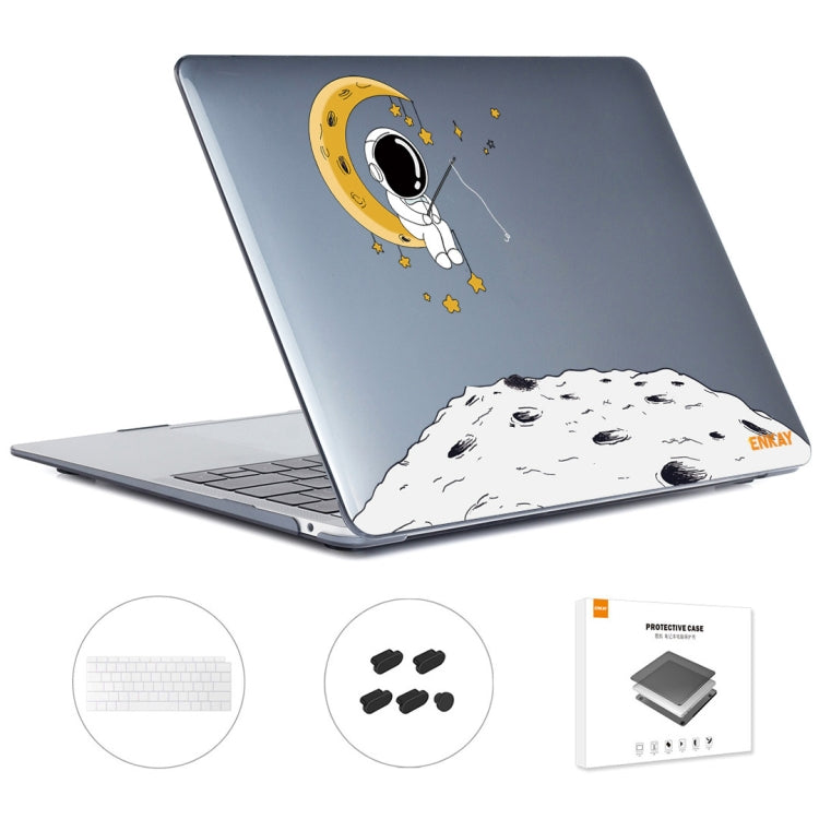 For MacBook Air 13.3 2018 A1932 ENKAY Hat-Prince 3 in 1 Spaceman Pattern Laotop Protective Crystal Case with TPU Keyboard Film / Anti-dust Plugs, Version:EU(Spaceman No.3) - HoMEdemic™ 