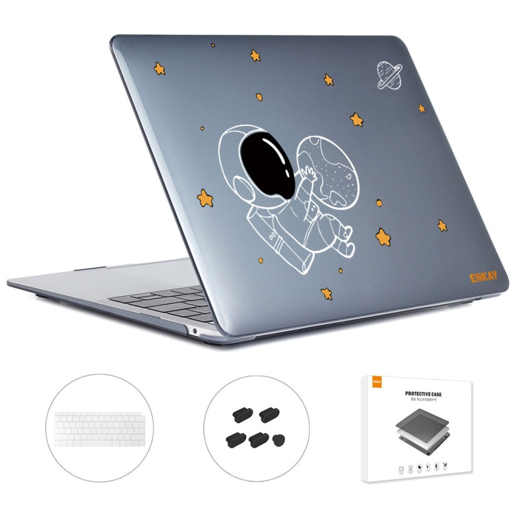 For MacBook Air 13.3 2018 A1932 ENKAY Hat-Prince 3 in 1 Spaceman Pattern Laotop Protective Crystal Case with TPU Keyboard Film / Anti-dust Plugs, Version:EU(Spaceman No.5) - HoMEdemic™ 