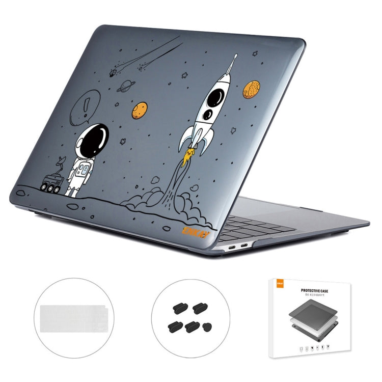 For MacBook Air 13.3 2020 A2179/A2337/A2779 2023 ENKAY Hat-Prince 3 in 1 Spaceman Pattern Laotop Protective Crystal Case with TPU Keyboard Film / Anti-dust Plugs, Version:US(Spaceman No.1) - HoMEdemic™ 