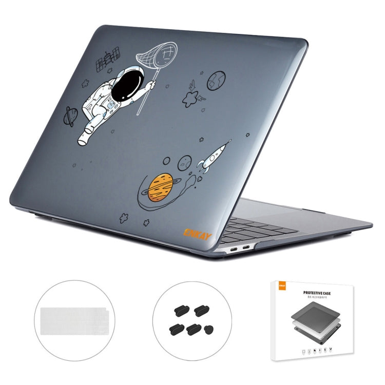 For MacBook Air 13.3 2020 A2179/A2337/A2779 2023 ENKAY Hat-Prince 3 in 1 Spaceman Pattern Laotop Protective Crystal Case with TPU Keyboard Film / Anti-dust Plugs, Version:US(Spaceman No.2) - HoMEdemic™ 