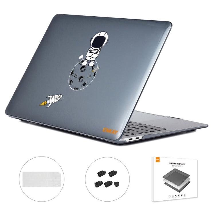 For MacBook Air 13.3 2020 A2179/A2337/A2779 2023 ENKAY Hat-Prince 3 in 1 Spaceman Pattern Laotop Protective Crystal Case with TPU Keyboard Film / Anti-dust Plugs, Version:US(Spaceman No.4) - HoMEdemic™ 