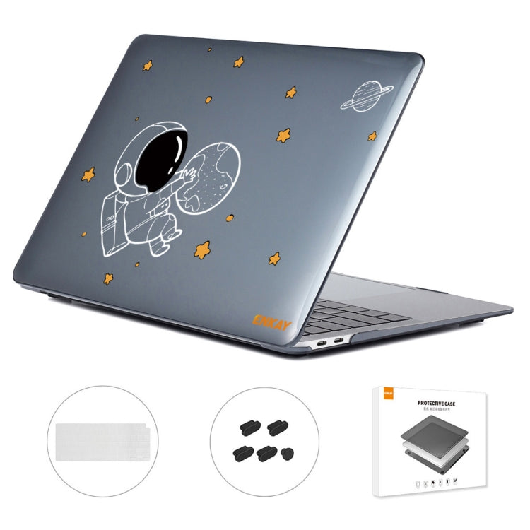 For MacBook Air 13.3 2020 A2179/A2337/A2779 2023 ENKAY Hat-Prince 3 in 1 Spaceman Pattern Laotop Protective Crystal Case with TPU Keyboard Film / Anti-dust Plugs, Version:US(Spaceman No.5) - HoMEdemic™ 