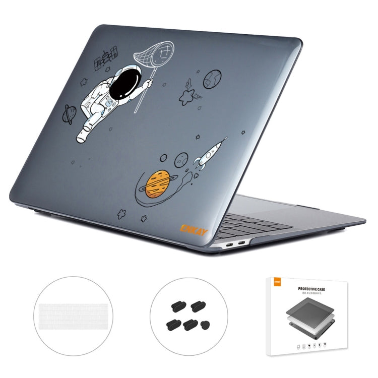 For MacBook Pro 15.4 A1707/A1990 ENKAY Hat-Prince 3 in 1 Spaceman Pattern Laotop Protective Crystal Case with TPU Keyboard Film / Anti-dust Plugs, Version:US(Spaceman No.2) - HoMEdemic™ 
