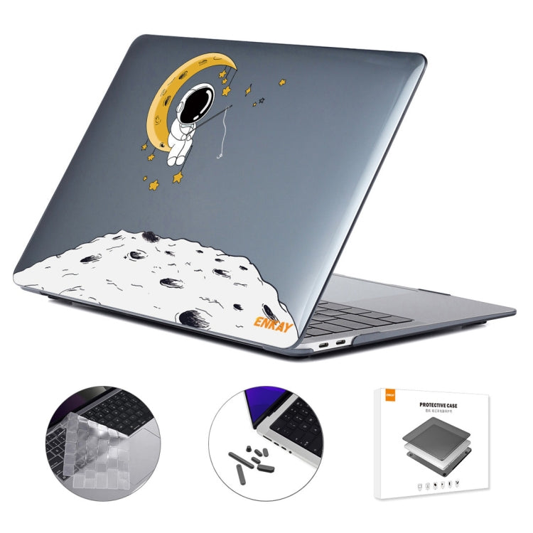 For MacBook Pro 16.2 A2485/A2880 2023 ENKAY Hat-Prince 3 in 1 Spaceman Pattern Laotop Protective Crystal Case with TPU Keyboard Film / Anti-dust Plugs, Version:US(Spaceman No.3) - HoMEdemic™ 