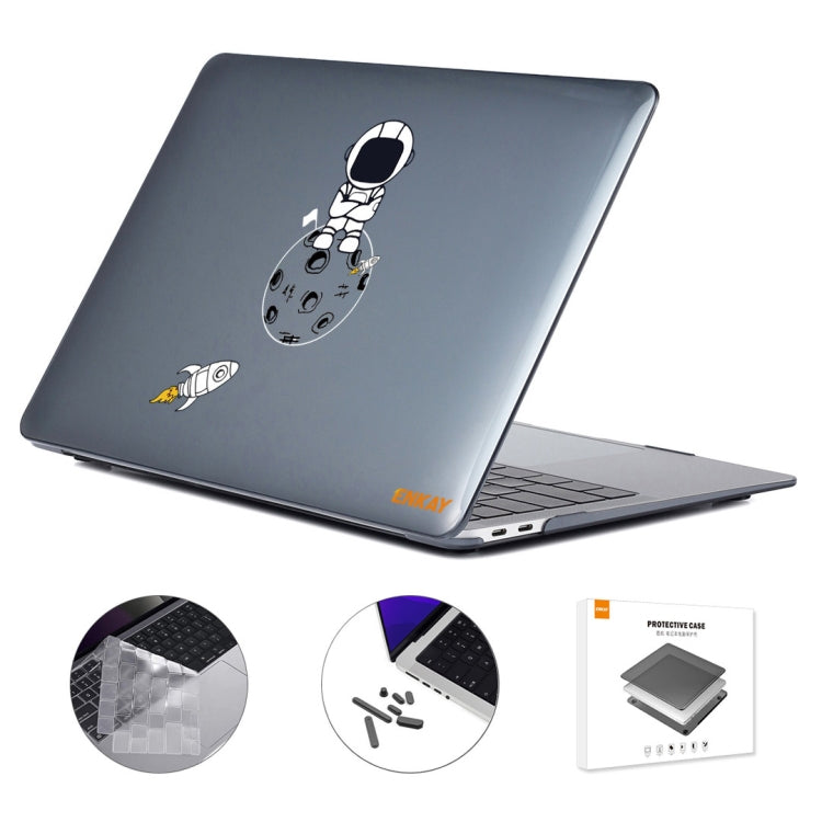For MacBook Pro 16.2 A2485/A2880 2023 ENKAY Hat-Prince 3 in 1 Spaceman Pattern Laotop Protective Crystal Case with TPU Keyboard Film / Anti-dust Plugs, Version:US(Spaceman No.4) - HoMEdemic™ 