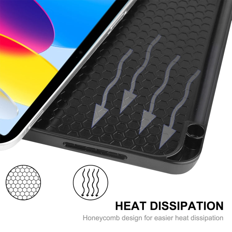 For iPad 2025 / 2022 ENKAY TPU Back Cover Smart Leather Stand Tablet Case with Pen Slot(Black) - HoMEdemic™ 