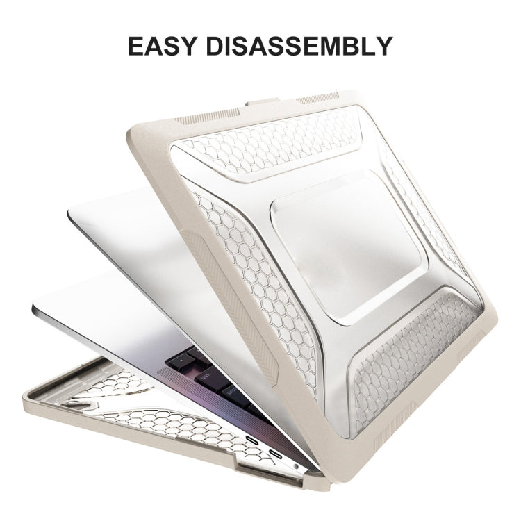 For MacBook Pro 13.3 A1706/A1989/A2159 ENKAY Hat-Prince 3 in 1 Protective Bracket  Case Cover Hard Shell with TPU Keyboard Film / Anti-dust Plugs, Version:US(Khaki) - HoMEdemic™ 
