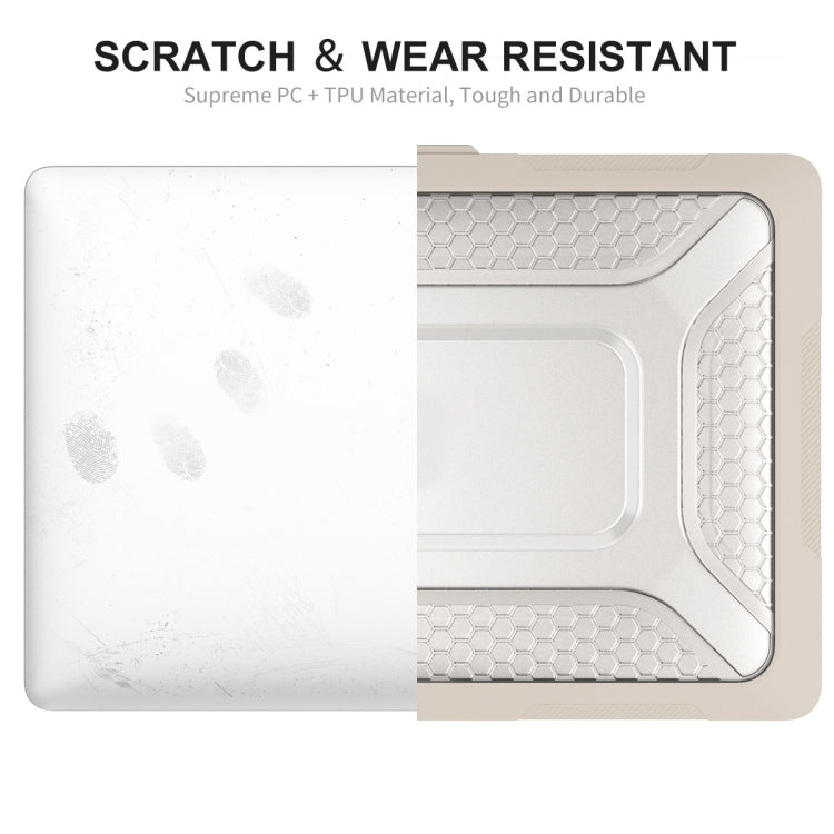 For MacBook Pro 13.3 A1706/A1989/A2159 ENKAY Hat-Prince 3 in 1 Protective Bracket  Case Cover Hard Shell with TPU Keyboard Film / Anti-dust Plugs, Version:US(Khaki) - HoMEdemic™ 