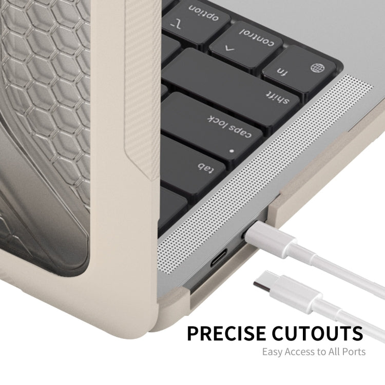 For MacBook Pro 13.3 A1706/A1989/A2159 ENKAY Hat-Prince 3 in 1 Protective Bracket  Case Cover Hard Shell with TPU Keyboard Film / Anti-dust Plugs, Version:US(Khaki) - HoMEdemic™ 