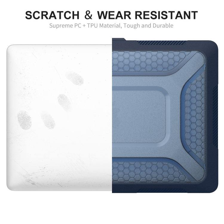 For MacBook Air 13.3 2018 A1932 ENKAY Hat-Prince 3 in 1 Protective Bracket  Case Cover Hard Shell with TPU Keyboard Film / Anti-dust Plugs, Version:US(Blue) - HoMEdemic™ 