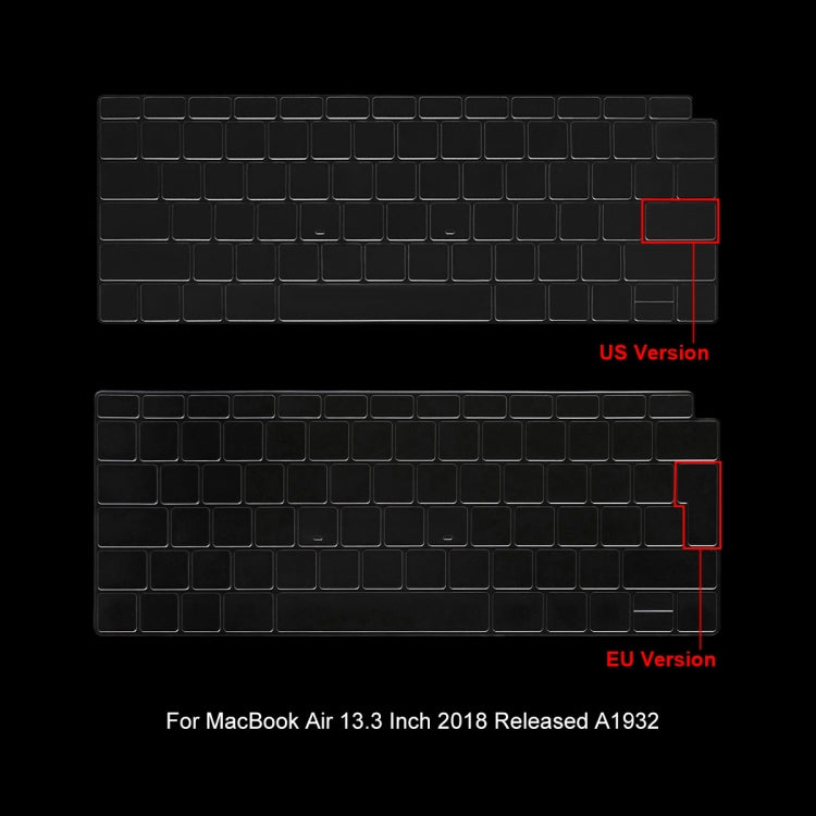 For MacBook Air 13.3 2018 A1932 ENKAY Hat-Prince 3 in 1 Protective Bracket  Case Cover Hard Shell with TPU Keyboard Film / Anti-dust Plugs, Version:EU(Black) - HoMEdemic™ 