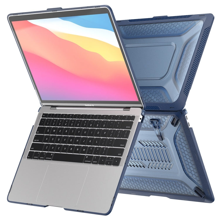 For MacBook Air 13.3 2018 A1932 ENKAY Hat-Prince 3 in 1 Protective Bracket  Case Cover Hard Shell with TPU Keyboard Film / Anti-dust Plugs, Version:EU(Black) - HoMEdemic™ 