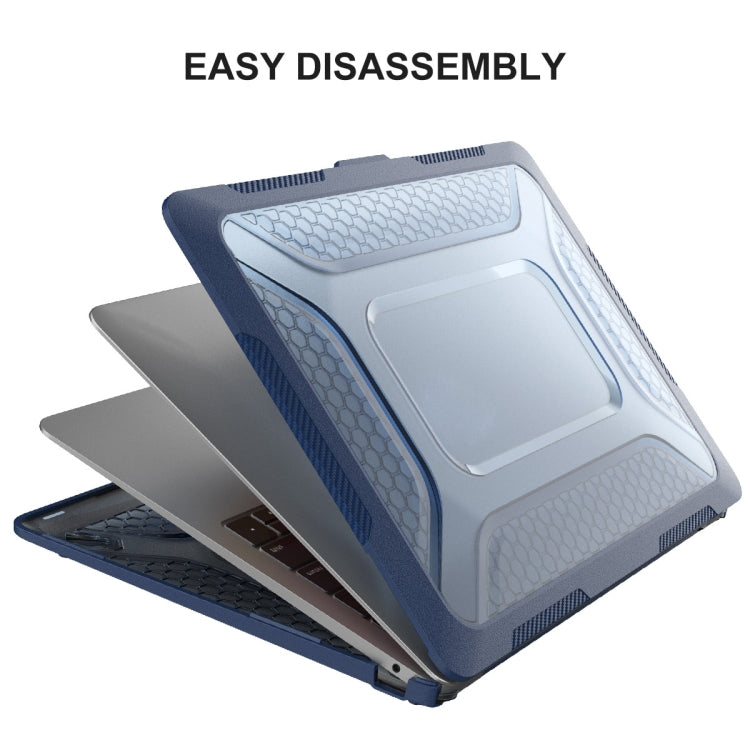 For MacBook Air 13.3 2018 A1932 ENKAY Hat-Prince 3 in 1 Protective Bracket  Case Cover Hard Shell with TPU Keyboard Film / Anti-dust Plugs, Version:EU(Khaki) - HoMEdemic™ 