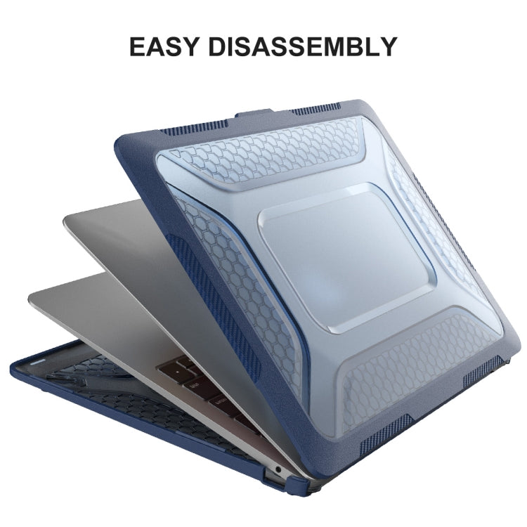 For MacBook Air 13.3 2020 A2179/A2337 ENKAY Hat-Prince 3 in 1 Protective Bracket  Case Cover Hard Shell with TPU Keyboard Film / Anti-dust Plugs, Version:US(Grey) - HoMEdemic™ 
