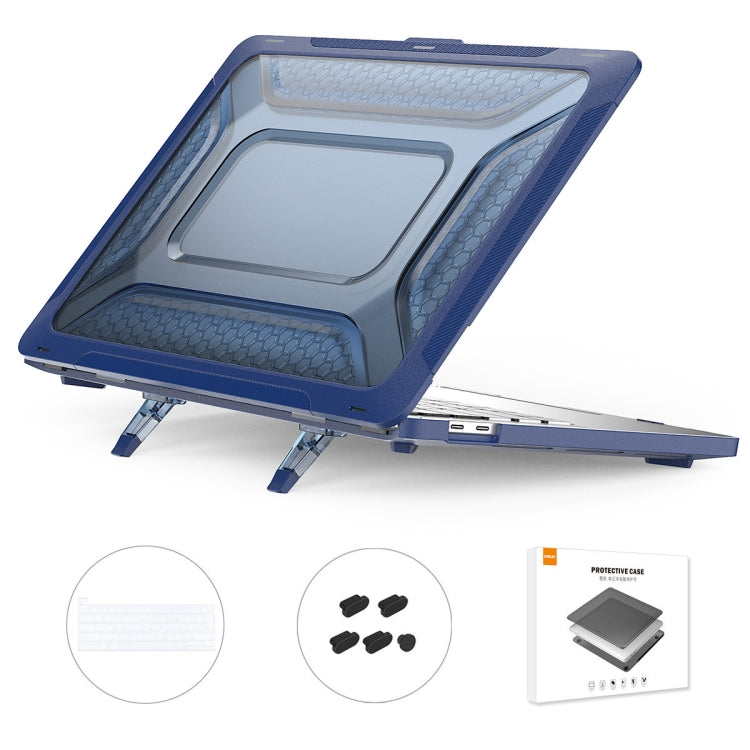 For MacBook Pro 13.3 A2251/A2289/A2338 ENKAY Hat-Prince 3 in 1 Protective Bracket  Case Cover Hard Shell with TPU Keyboard Film / Anti-dust Plugs, Version:EU(Blue) - HoMEdemic™ 