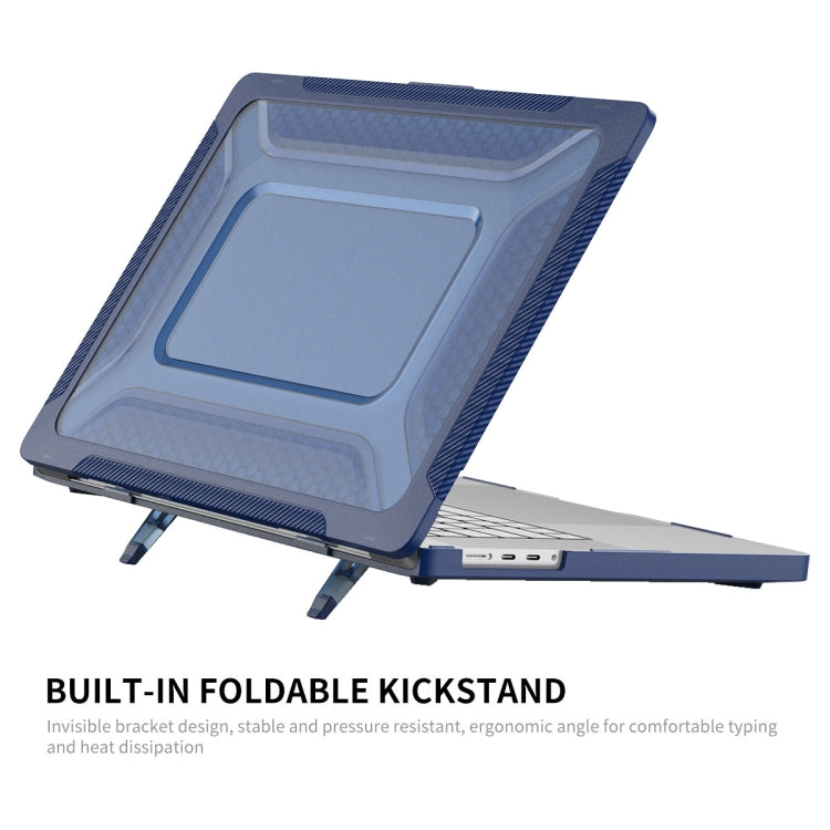 For MacBook Pro 14.2 A2442/A2779 2023 ENKAY Hat-Prince 3 in 1 Protective Bracket  Case Cover Hard Shell with TPU Keyboard Film / Anti-dust Plugs, Version:EU(Blue) - HoMEdemic™ 