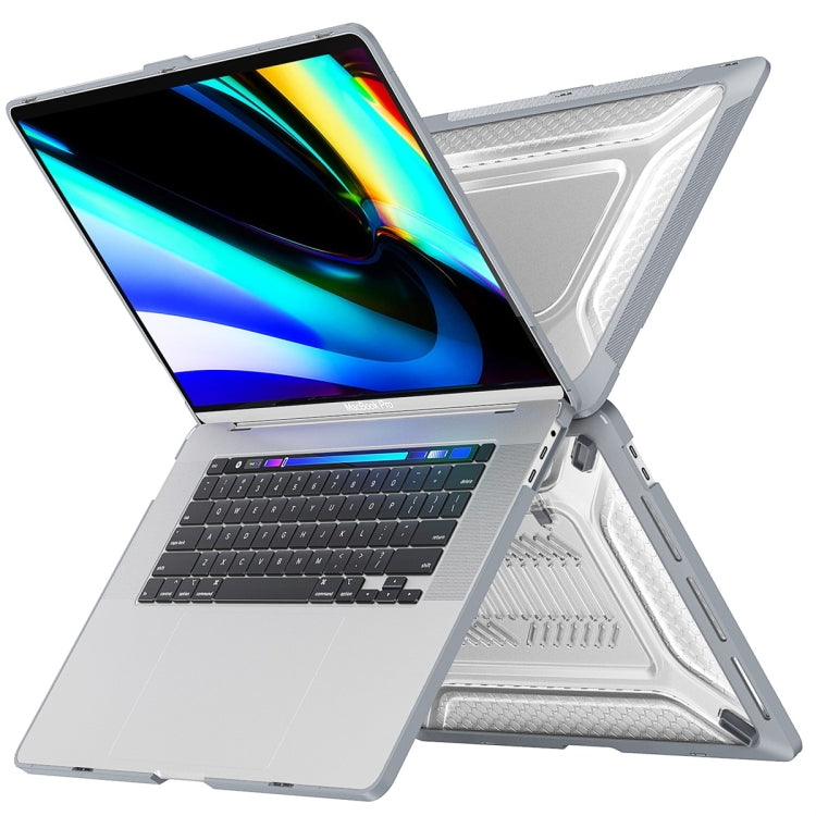 For MacBook Pro 16 A2141 ENKAY Hat-Prince 3 in 1 Protective Bracket  Case Cover Hard Shell with TPU Keyboard Film / Anti-dust Plugs, Version:US(Khaki) - HoMEdemic™ 
