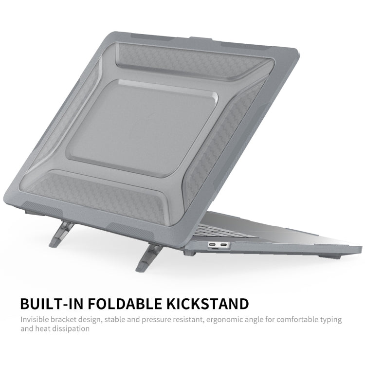 For MacBook Pro 16 A2141 ENKAY Hat-Prince 3 in 1 Protective Bracket  Case Cover Hard Shell with TPU Keyboard Film / Anti-dust Plugs, Version:US(Khaki) - HoMEdemic™ 