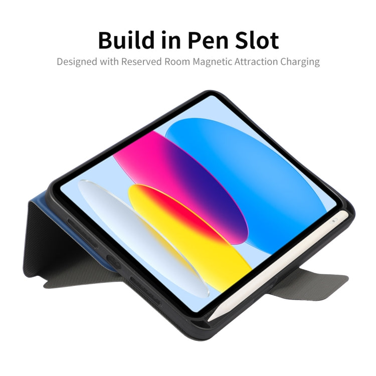 For iPad 2025 / 2022 ENKAY TPU Back Cover Smart Leather Tablet Case with Pen Slot & Holder(Light Green) - HoMEdemic™ 