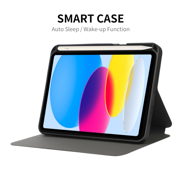 For iPad 2025 / 2022 ENKAY TPU Back Cover Smart Leather Tablet Case with Pen Slot & Holder(Pink) - HoMEdemic™ 
