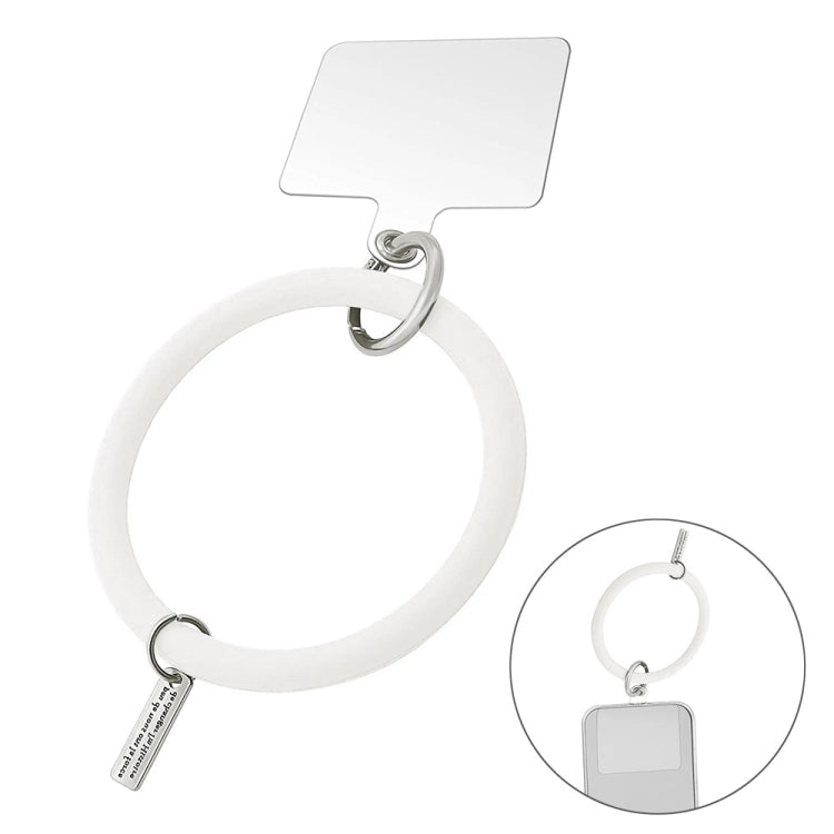 JUNSUNMAY Silicone Bracelet Mobile Phone Lanyard Loop Anti-lost Wrist Rope Universal for Phone Case(White) - HoMEdemic™ 
