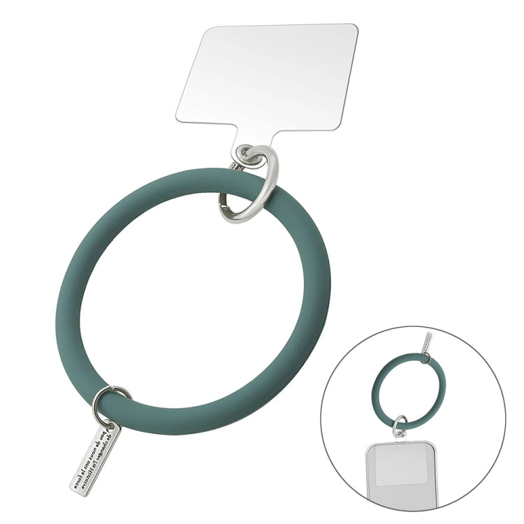 JUNSUNMAY Silicone Bracelet Mobile Phone Lanyard Loop Anti-lost Wrist Rope Universal for Phone Case(Dark Green) - HoMEdemic™ 