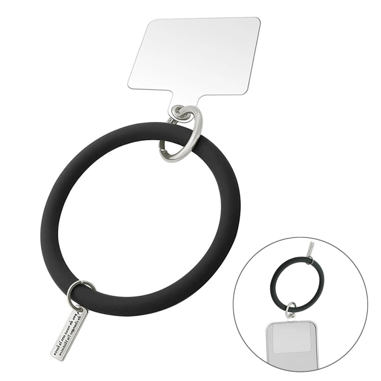 JUNSUNMAY Silicone Bracelet Mobile Phone Lanyard Loop Anti-lost Wrist Rope Universal for Phone Case(Black) - HoMEdemic™ 