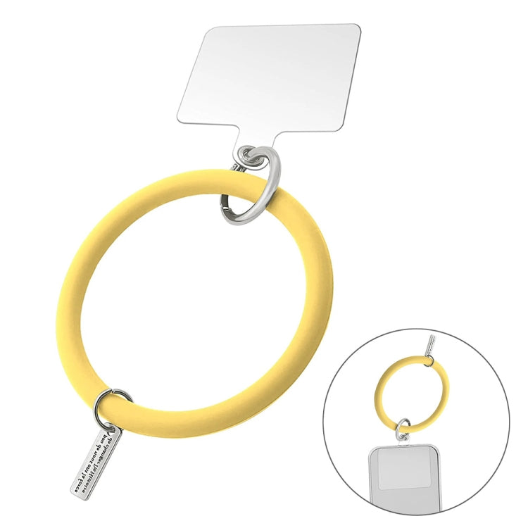 JUNSUNMAY Silicone Bracelet Mobile Phone Lanyard Loop Anti-lost Wrist Rope Universal for Phone Case(Yellow) - HoMEdemic™ 