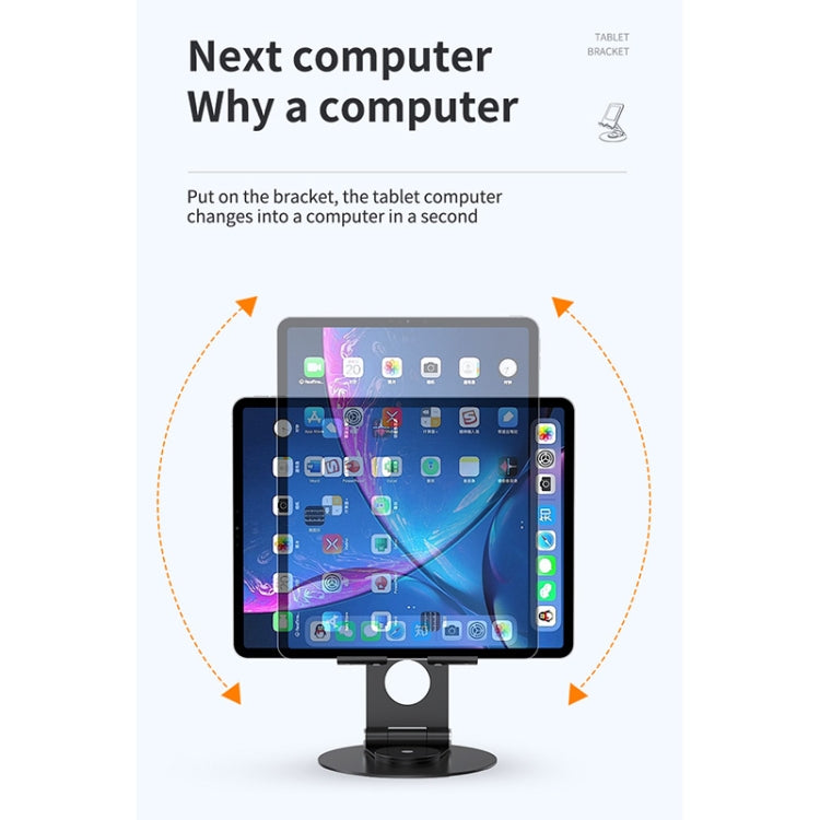 JUNSUNMAY 360 Degrees Rotating Foldable Laptop Desktop Holder Height / Angle Adjustable(Black) - HoMEdemic™ 
