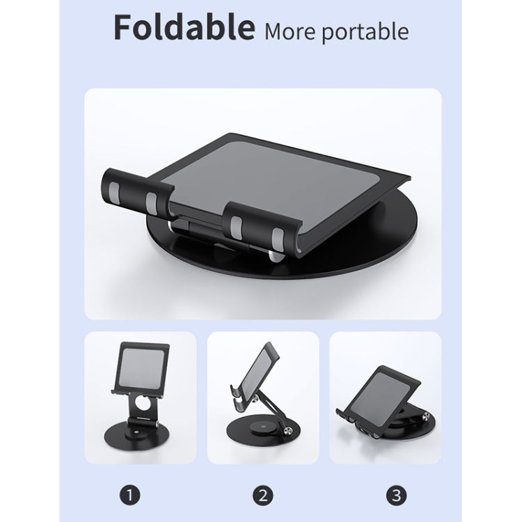 JUNSUNMAY 360 Degrees Rotating Foldable Laptop Desktop Holder Height / Angle Adjustable(Black) - HoMEdemic™ 