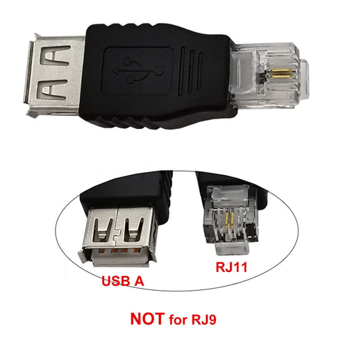 JUNSUNMAY USB Femal to Male RJ11 6P2C Adapter Converter - HoMEdemic™ 