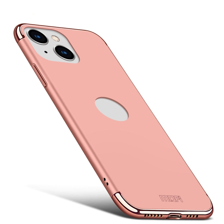 For iPhone 14 MOFI Yatun Series 3 in 1 Stitching PC Phone Case(Rose gold) - HoMEdemic™ 