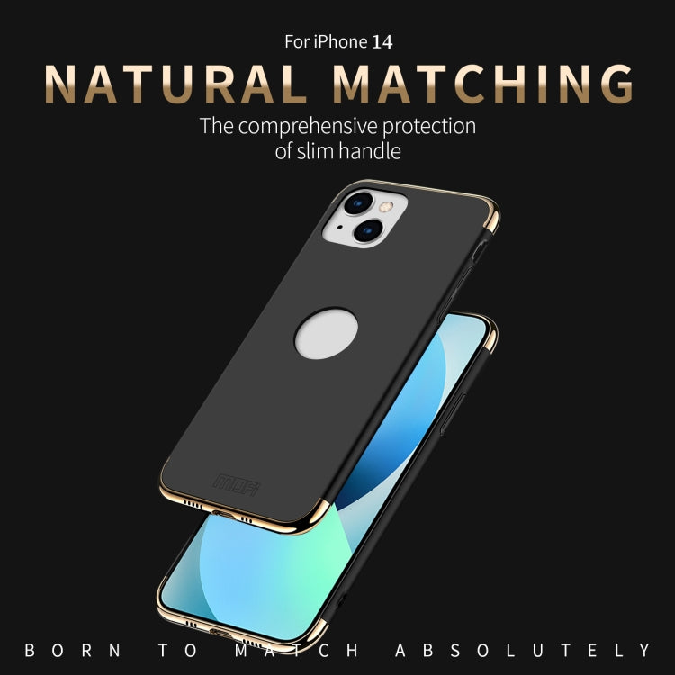 For iPhone 14 MOFI Yatun Series 3 in 1 Stitching PC Phone Case(Black) - HoMEdemic™ 