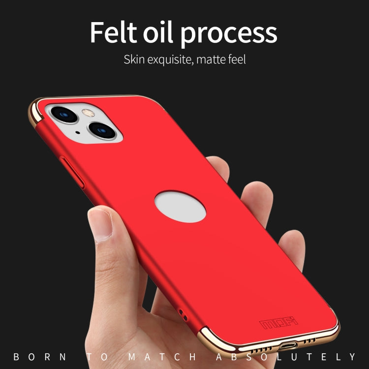 For iPhone 14 MOFI Yatun Series 3 in 1 Stitching PC Phone Case(Red) - HoMEdemic™ 