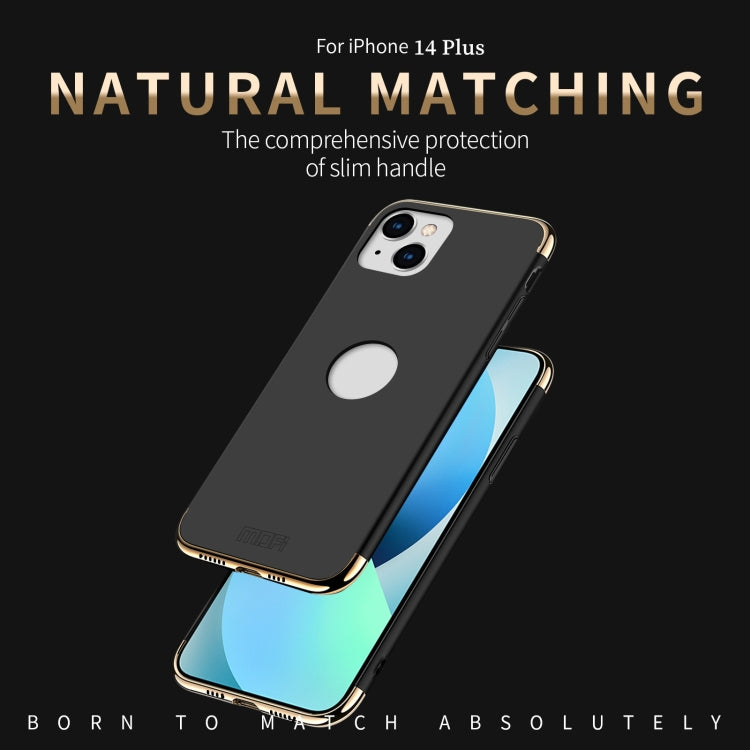 For iPhone 14 Plus MOFI Yatun Series 3 in 1 Stitching PC Phone Case(Rose gold) - HoMEdemic™ 
