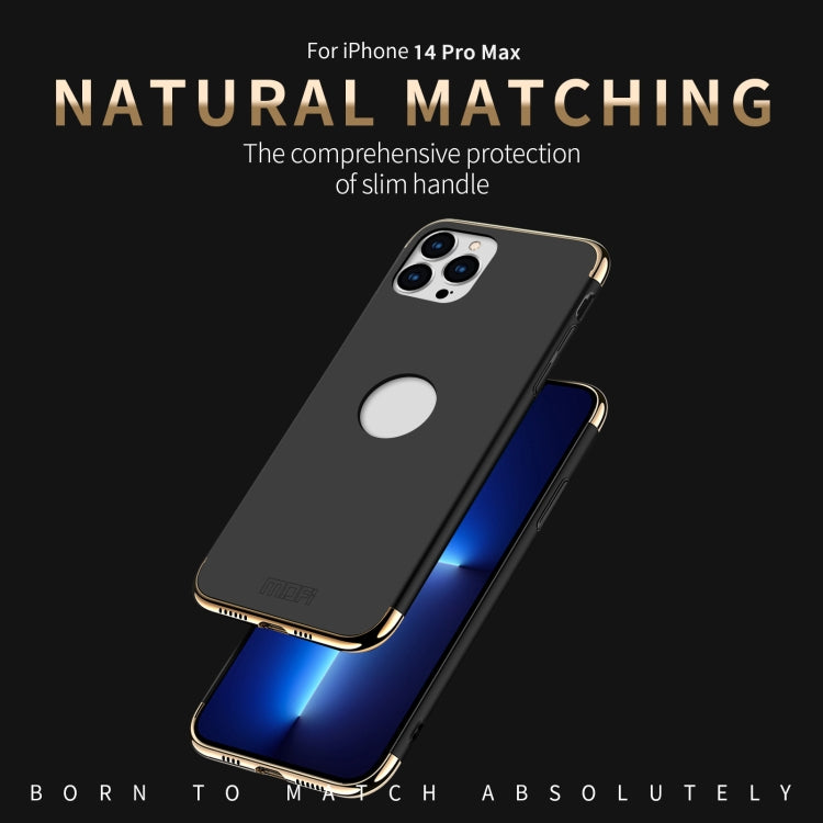 For iPhone 14 Pro MOFI Yatun Series 3 in 1 Stitching PC Phone Case(Black) - HoMEdemic™ 