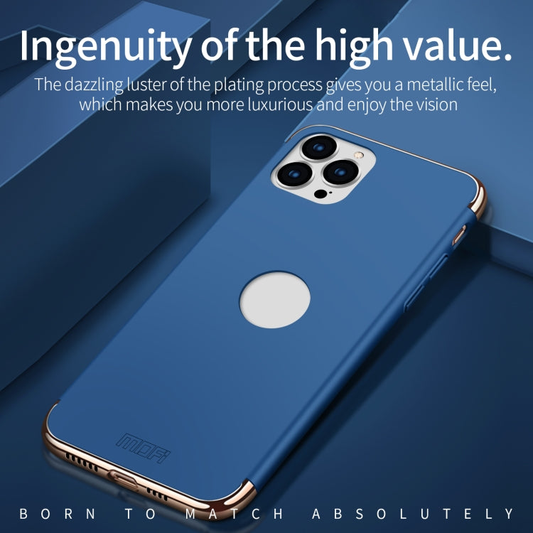 For iPhone 14 Pro MOFI Yatun Series 3 in 1 Stitching PC Phone Case(Blue) - HoMEdemic™ 