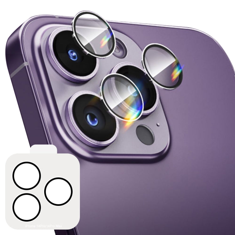 For iPhone 14 Pro / 14 Pro Max ENKAY Hat-Prince Tempered Individual Ring Camera Glass Film with Positioner - HoMEdemic™ 