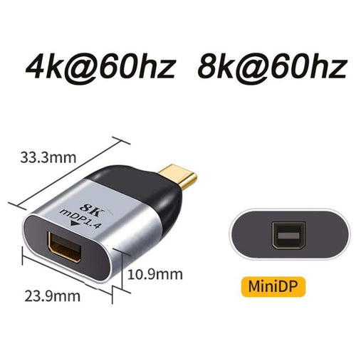 USB C to Mini DisplayPort Adapter 4K 60hz for Tablet Phone Laptop - HoMEdemic™ 