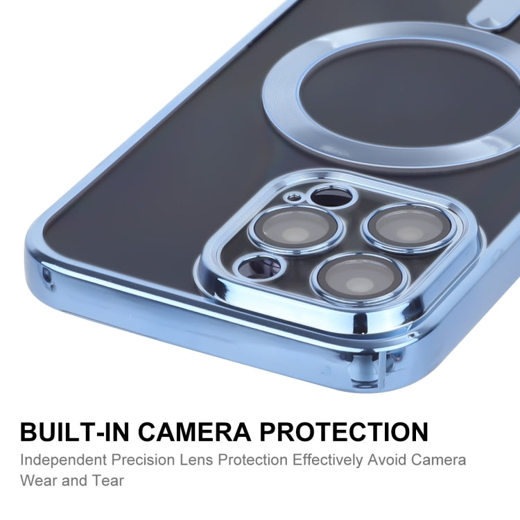 For iPhone 14 Pro ENKAY Electroplated MagSafe Shockproof TPU Phone Case with Lens Film(Dark Blue) - HoMEdemic™ 